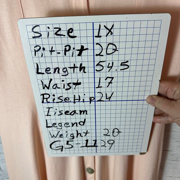 Vintage Coldwater Creek fit & flare dress peach V-neck button-down plus size ￼ - Picture 10 of 10